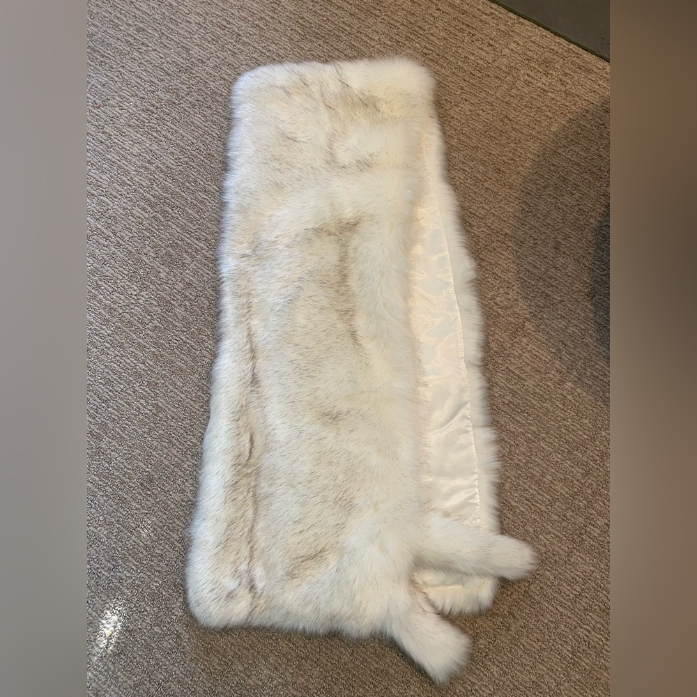 Faux fur shawl